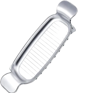 Stainless steel cheese and butter slicer with wires for precise kitchen cutting