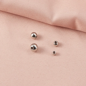 Polished 303 stainless steel beads in various sizes for DIY jewelry making