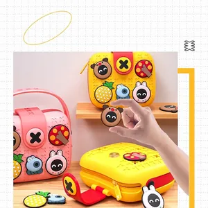 Kids DIY cartoon shoulder bag with EVA material and colorful decorative charms