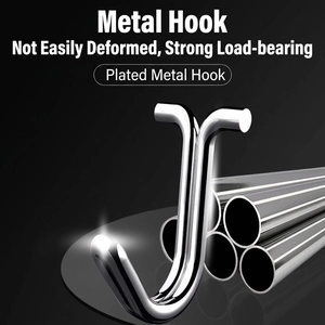 Heavy duty J-shaped plated metal hook featuring high load capacity and anti-deformation design