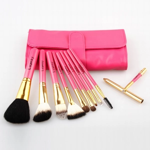 Professionelle Make-up Pinsel Kollektion Mit PU Leder Aufbewahrungstasche Weiche Tierwolle Nylon Haar Puder Rouge Lidschatten Pinsel Für Damen Kosmetik Werkzeug