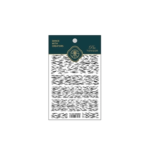5D embossed tiger stripe nail stickers pro matte thin texture style TS-1093