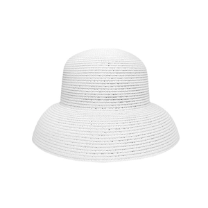 Chapeau de soleil classique en paille blanche à large bord pour les vacances à la plage