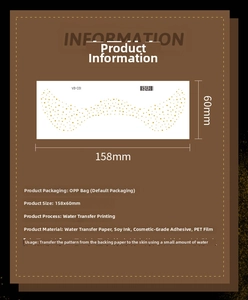 Gold foil freckle temporary tattoo sticker waterproof face makeup sticker body art transfer