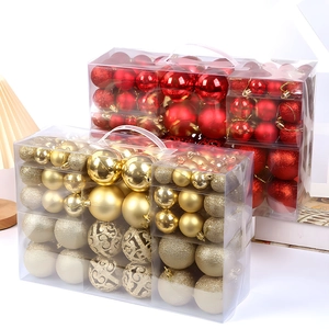 Multicolor Christmas Ball Ornaments Shatterproof Plastic Balls Matte Shiny Glitter Hollow Xmas Tree Decorations For Home Party Holiday Decor