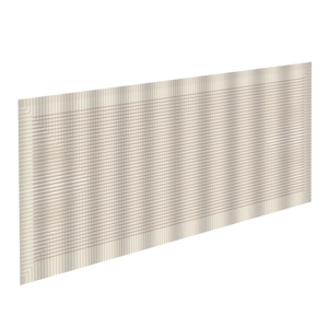 Self-adhesive dustproof cabinet curtain with beige and cream geometric stripe pattern