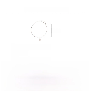 Detailed size chart for irregular pearl pendant necklace showing 38cm chain and 7cm extender