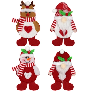Christmas silverware holder set with gnome snowman and reindeer felt decorations