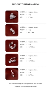 Detail specifications of brass swan ear cuffs with sparkling cubic zirconia stones