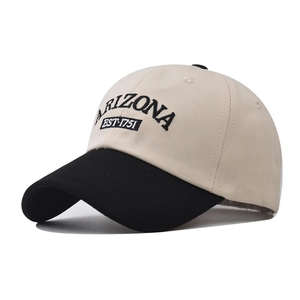 Arizona embroidered baseball cap in beige and black cotton with EST 1751 detail
