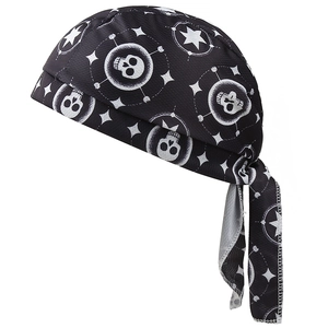 Bandana de cyclisme respirant à motif tête de mort pour sport et yoga avec attaches