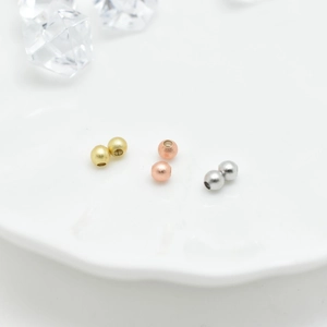 Polished frosted metal spacer beads in gold, silver, and rose gold for DIY jewelry