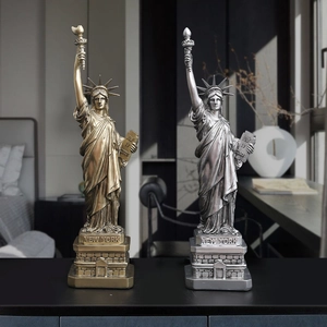 Miniature della Statua della Libertà in bronzo e argento per decorazioni casa