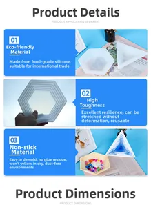 Resilient geometric silicone mold showing high flexibility and non-stick texture