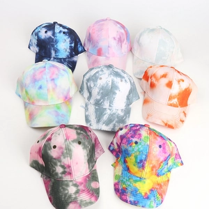 Tie-dye gradient baseball caps collection in various colors for men and women