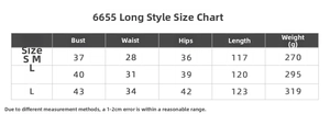 Size chart for seamless yoga jumpsuit showing bust waist and length measurements in cm