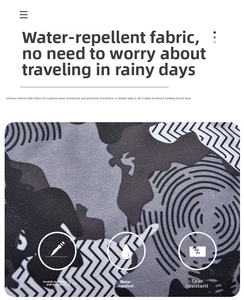 Close-up of waterproof camouflage oxford cloth showing durable texture and tear resistance