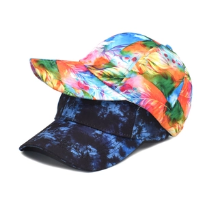 Colorful tie-dye and gradient printed baseball caps for men and women outdoor sun protection