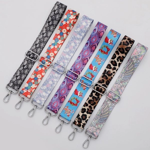 Adjustable wide replacement shoulder straps in 8 patterns with silver metal hooks