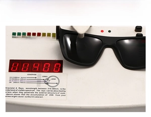 UV400 polarized test showing ultraviolet protection performance for men's sunglasses