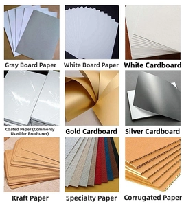 Detailed comparison of 9 paper textures including kraft, coated, and specialty paper materials