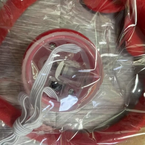 Detail view of the red battery box and internal wiring for illuminated deer antlers