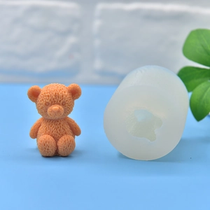 3D Teddy Bear Silicone Mold Animal Shape Handmade DIY Crafting For Cake Fondant Baking Soap Candle Mousse Decoration
