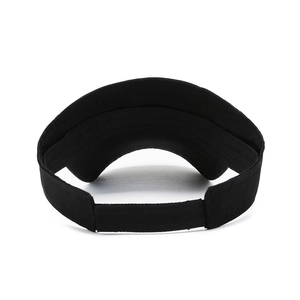 Unisex adjustable black sun visor hat for outdoor running and sports activities
