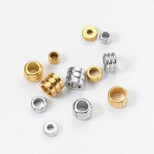 DIY stainless steel spacer beads in gold and silver for bracelet jewelry making