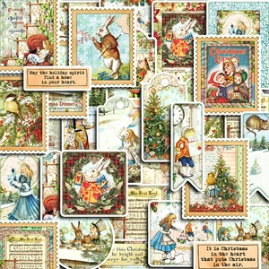 Vintage Paper Stickers Christmas Wonderland Story Theme Aesthetic DIY Scrapbooking Journal Planner Decoration