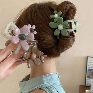Molletta Per Capelli Fiore Acrilico Resina Dolce Elegante Accessorio Capelli Donna