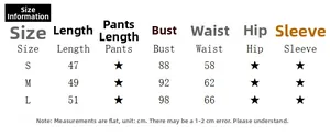 Detailed size chart for the polka dot chiffon crop top with bust and waist measurements