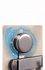 Détail du crochet à ventouse avec bouton rotatif pour installation facile sur mur en bois