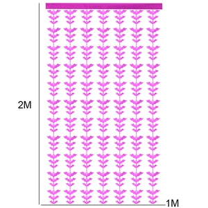 Pink bat foil fringe curtain for Halloween party decor, size 2M height by 1M width