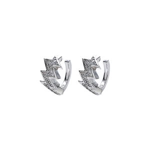 Boucles d'oreilles éclair en argent S925 avec zircons étincelants pour hommes et femmes