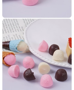 Miniature resin chocolate balls and dessert models for DIY cake and craft decoration