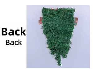 Rear view of decorative Christmas swag showing secure frame structure and green pine needles