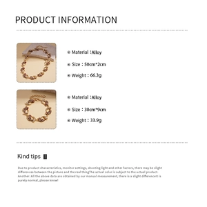 Detailed sizing and material specifications for retro alloy flower jewelry set