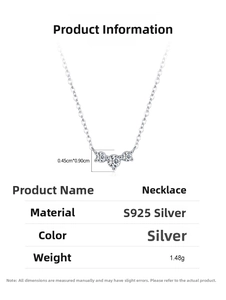 Macro view of S925 sterling silver necklace showing 0.45cm by 0.90cm pendant dimensions