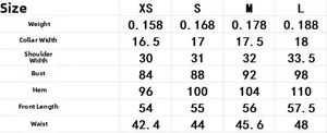 Size chart for red PU faux leather sleeveless top and shorts set with dimensions in cm