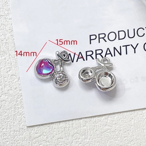 Détails du pendentif cerise 15mm en alliage pour création de bijoux DIY et artisanat