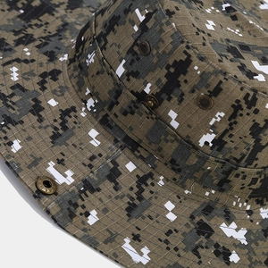 Digital camouflage boonie hat for outdoor hiking and fishing with metal air vents