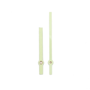 Luminous metal clock hands set with glow coating and silver baton style for clock repair