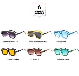 Detailed grid view showcasing six stylish color variants of pilot sunglasses