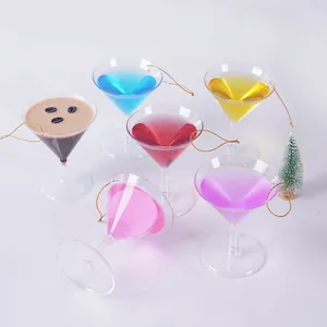 Decorazione Appesa Tazza Da Caffè Cocktail Martini Simulata Modello Cibo Miniatura Plastica PS Per Albero Di Natale Party