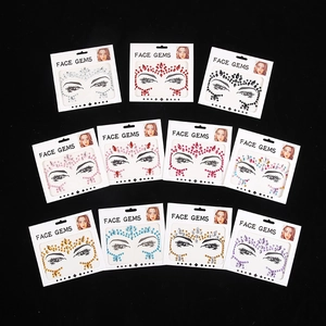 Gesichts Juwelen Strass Aufkleber Selbstklebend Acryl Kristall Schmuck Für Musik Festival Rave Party DIY Make-up Körperkunst