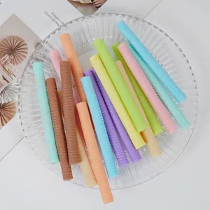 Simulation Chocolate Stick Wafer Roll PVC Toy Colorful Spiral Stripe Fake Food For Photography Props Dollhouse Kitchen