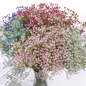 Artificial Baby's Breath Flowers Gypsophila Plastic Realistic Multi Head Long Stem Wedding Home Party Decor Props