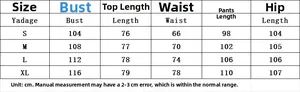 Guide des tailles pour ensemble blazer à paillettes et pantalon avec mesures en cm