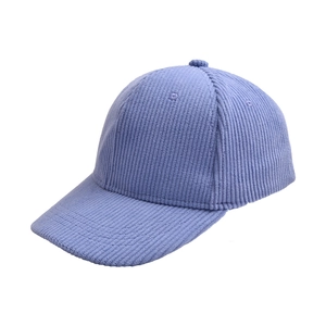 Classic lavender corduroy baseball cap with adjustable strap and textured ribbed finish